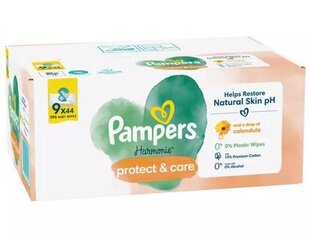 Влажные салфетки Pampers Harmonie Protect & Care, 396 штук цена и информация |  Одноразовые пеленки и влажные салфетки | pigu.lt