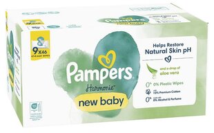 Влажные салфетки Pampers Harmonie New Baby, 414 штук цена и информация |  Одноразовые пеленки и влажные салфетки | pigu.lt