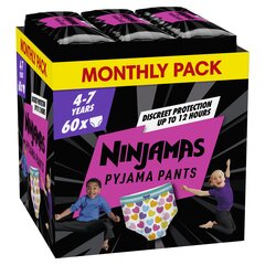 Пижамные трусики Pampers Heart, 60 штук, 17-30 кг цена и информация | Подгузники | pigu.lt