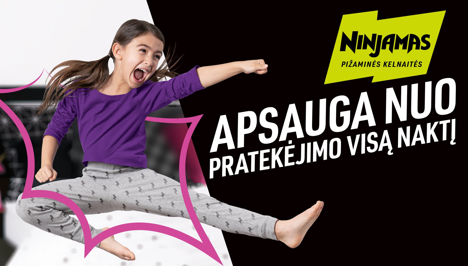 Naktinės kelnaitės - sauskelnės Pampers Ninjamas, 8-12 m, 9 vnt. kaina ir informacija | Sauskelnės | pigu.lt