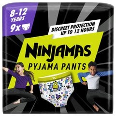 Ночные подгузники - трусики Pampers Ninjamas Space, 9 штук, 27-43 кг цена и информация | Подгузники | pigu.lt