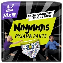 Ночные подгузники - трусики Pampers Ninjamas Space, 10 штук, 17-30 кг цена и информация | Подгузники | pigu.lt