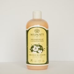 Шампунь и кондиционер Munati 2-in-1 для домашних животных, с ароматом флердоранжа, 500 мл цена и информация | Косметические средства для животных | pigu.lt