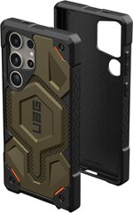 UAG Monarch Pro case for Samsung Galaxy S24 Ultra with magnetic module - green Kevlar цена и информация | Чехлы для телефонов | pigu.lt