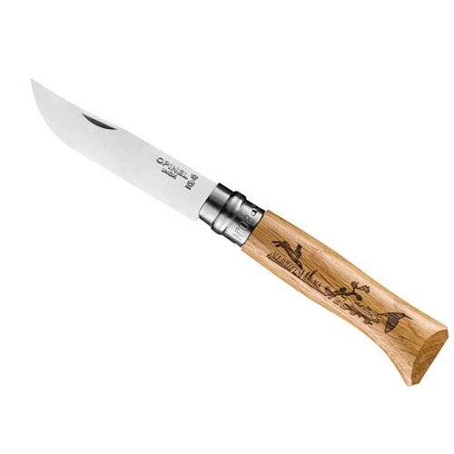 Sulankstomas peilis su kiškučio graviravimu Opinel, 8 cm цена и информация | Turistiniai peiliai, daugiafunkciniai įrankiai | pigu.lt