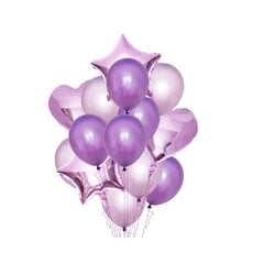 Violetinis balionų rinkinys, 14 vnt. kaina ir informacija | Balionai | pigu.lt