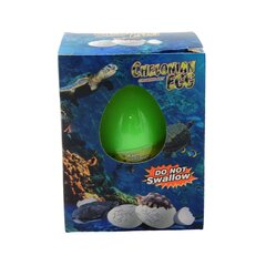 Žaislinis augantis vėžliuko kiaušinis, 6x4 cm, žalias цена и информация | Развивающие игрушки | pigu.lt