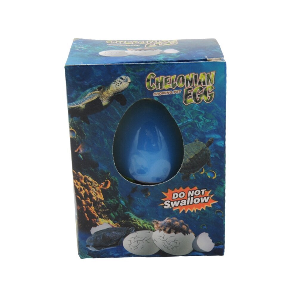 Žaislinis augantis vėžliuko kiaušinis, 6x4 cm, mėlynas цена и информация | Lavinamieji žaislai | pigu.lt