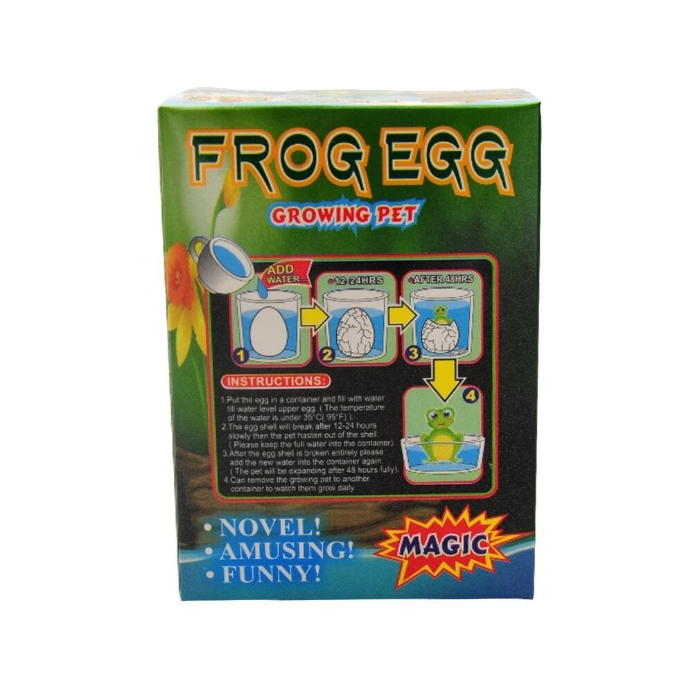 Žaislinis kiaušinis auganti varlytė, 6x4 cm, mėlynas kaina ir informacija | Lavinamieji žaislai | pigu.lt