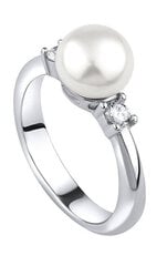 Silvego Серебряное кольцо Майя с настоящим натуральным жемчугом LPS1496RW цена и информация | Кольца | pigu.lt