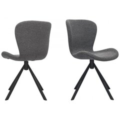 2-jų kėdžių komplektas Actona Brooke, 46x53x81 cm, juoda kaina ir informacija | Virtuvės ir valgomojo kėdės | pigu.lt