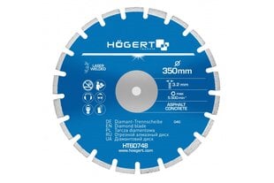 Алмазный отрезной диск для асфальта 350 мм, HT6D748, Hogert цена и информация | Механические инструменты | pigu.lt