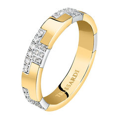 Trussardi Блестящее двухцветное стальное кольцо T-Logo TJAXC39 цена и информация | Кольца | pigu.lt