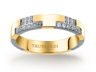 Trussardi Блестящее двухцветное стальное кольцо T-Logo TJAXC39 цена и информация | Кольца | pigu.lt