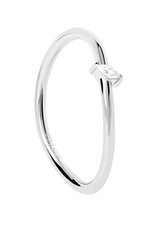 PDPAOLA Delicate silver ring with zircon Leaf Essentials AN02-842 цена и информация | Кольцо | pigu.lt