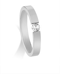 Troli Красивое стальное кольцо с кристаллом. цена и информация | Кольца | pigu.lt
