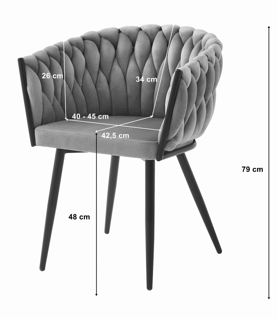 Kėdė Leobert Orion, smėlio spalvos/juoda цена и информация | Virtuvės ir valgomojo kėdės | pigu.lt