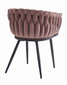 2-ių kėdžių komplektas Leobert Orion, juodas/rožinis цена и информация | Virtuvės ir valgomojo kėdės | pigu.lt