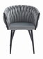 2-ių kėdžių komplektas Leobert Orion, juodas/pilkas цена и информация | Virtuvės ir valgomojo kėdės | pigu.lt