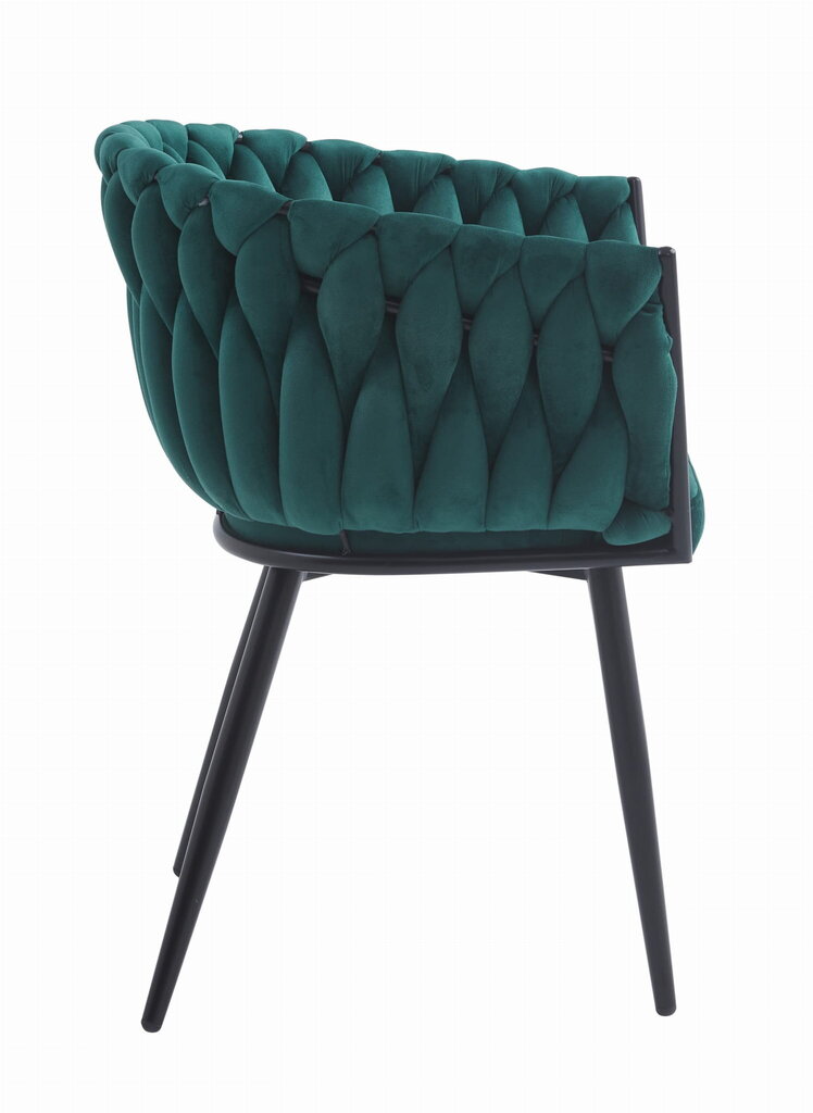 2-ių kėdžių komplektas Leobert Orion, juodas/žalias kaina ir informacija | Virtuvės ir valgomojo kėdės | pigu.lt