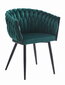 Kėdė Leobert Orion, žalia/juoda цена и информация | Virtuvės ir valgomojo kėdės | pigu.lt