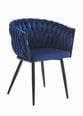 2-ių kėdžių komplektas Leobert Orion, juodas/mėlynas
