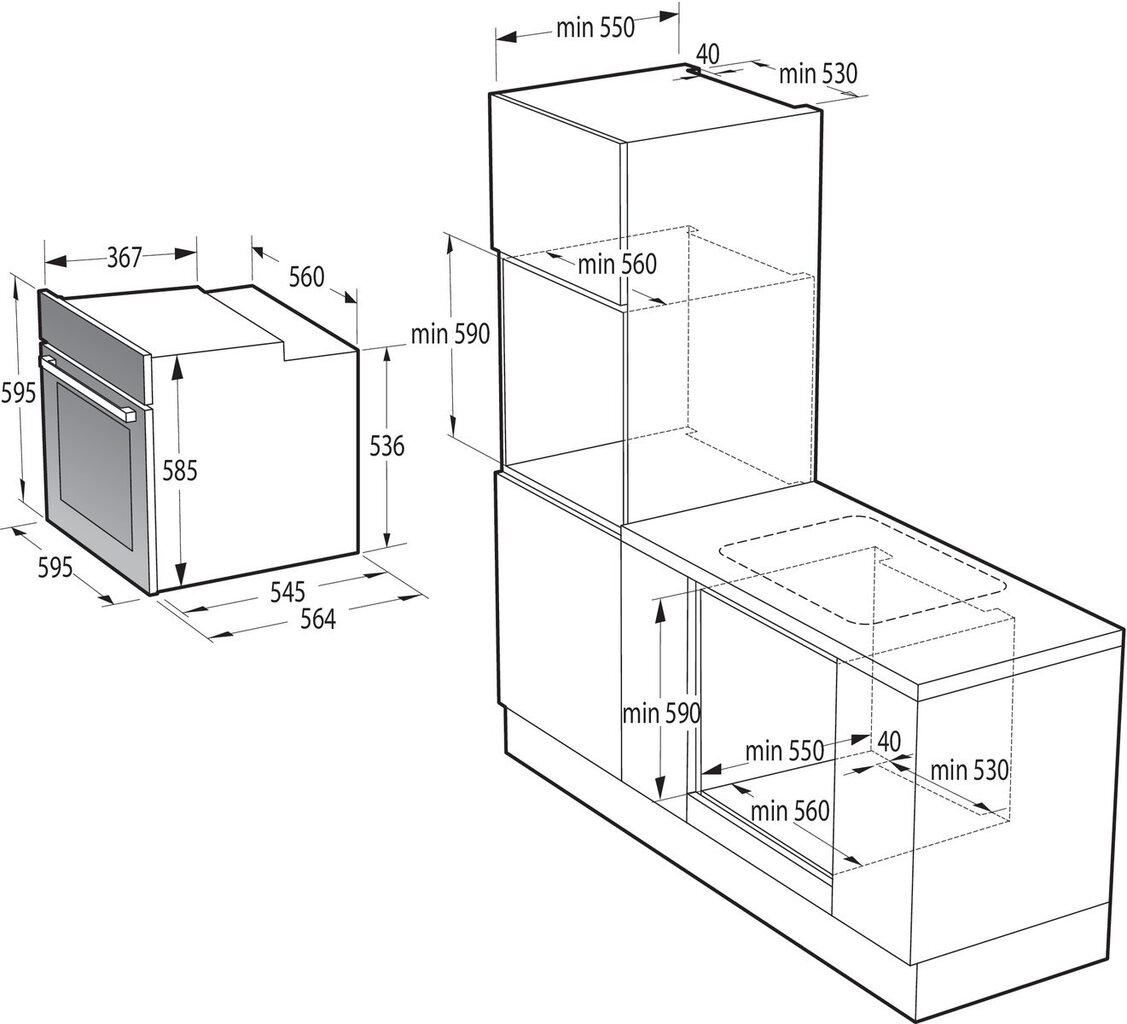 Gorenje BPS6737E04DBG цена и информация | Orkaitės | pigu.lt