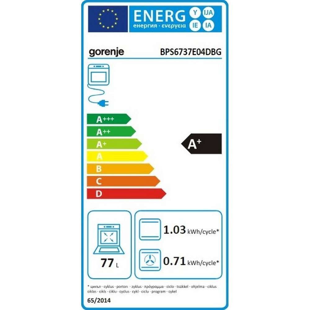 Gorenje BPS6737E04DBG kaina ir informacija | Orkaitės | pigu.lt