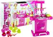Vaikiška virtuvėlė su orkaite ir priedais, rožinė kaina ir informacija | Žaislai mergaitėms | pigu.lt