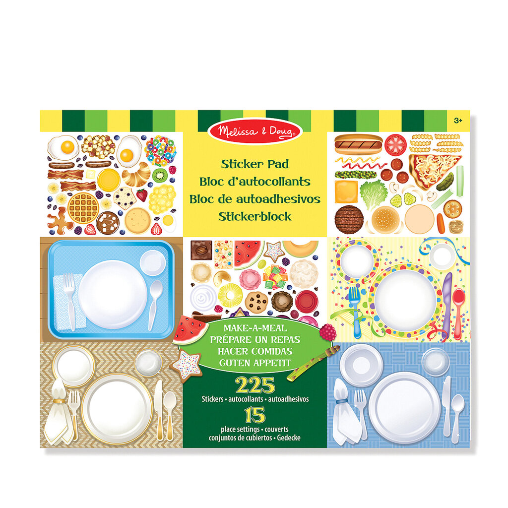 Lipdukų albumas Melissa & Doug Sticker Pad Make-a-Meal kaina ir informacija | Lavinamieji žaislai | pigu.lt