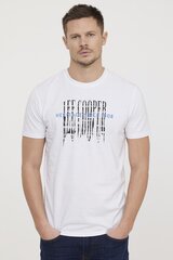 Marškinėliai vyrams Lee Cooper S549, balti kaina ir informacija | Vyriški marškinėliai | pigu.lt