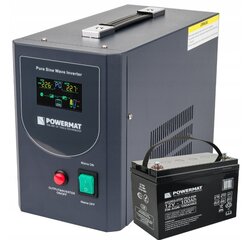 UPS Powermat PM-UPS-800MP 800VA/6400W 12V LCD цена и информация | Источник питания | pigu.lt