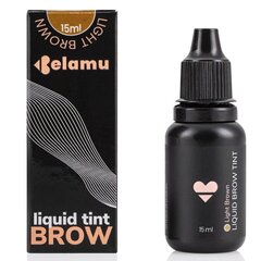 Skysti antakių dažai Belamu Brow Liquid Tint Light Brown, 15 ml kaina ir informacija | Antakių dažai, pieštukai | pigu.lt