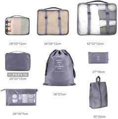 2 комплекта чемоданов, серые цена и информация | Чемоданы, дорожные сумки  | pigu.lt