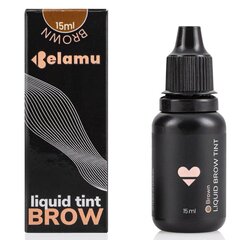 Skysti antakių dažai Belamu Brow Liquid Tint Brown, 15 ml kaina ir informacija | Antakių dažai, pieštukai | pigu.lt