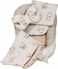 Kūdikio lizdelis su priedais Babymam, Beige kaina ir informacija | Vokeliai, miegmaišiai, pagalvės | pigu.lt