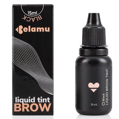 Skysti antakių dažai Belamu Brow Liquid Tint Black, 15 ml kaina ir informacija | Antakių dažai, pieštukai | pigu.lt