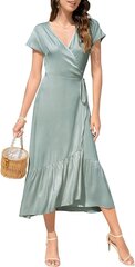 Женское платье Ginfonr, зеленое цена и информация | Платья | pigu.lt
