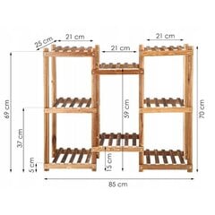 Полка-подставка для цветов eMomo 85x25x69 цена и информация | Подставки для цветов, держатели для вазонов | pigu.lt