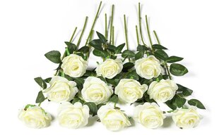 Искусственная роза, 5 шт. цена и информация | Искусственные цветы | pigu.lt