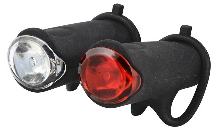 Priekinis ir galinis dviračio LED žibintų komplektas Rawlink kaina ir informacija | Žibintai ir atšvaitai dviračiams | pigu.lt