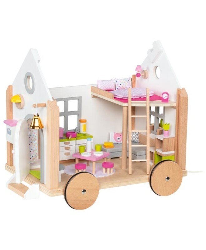Lėlių namelis ant ratų Goki цена и информация | Žaislai mergaitėms | pigu.lt
