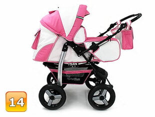 Детская коляска 3 в 1 Универсальная, белый, розовый цена и информация | Коляски | pigu.lt