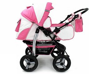 Детская коляска 3 в 1 Универсальная, белый, розовый цена и информация | Коляски | pigu.lt