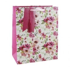 Dovanų maišelis Gėlės, 26 x 33 x 14 cm kaina ir informacija | Dovanų pakavimo priemonės | pigu.lt