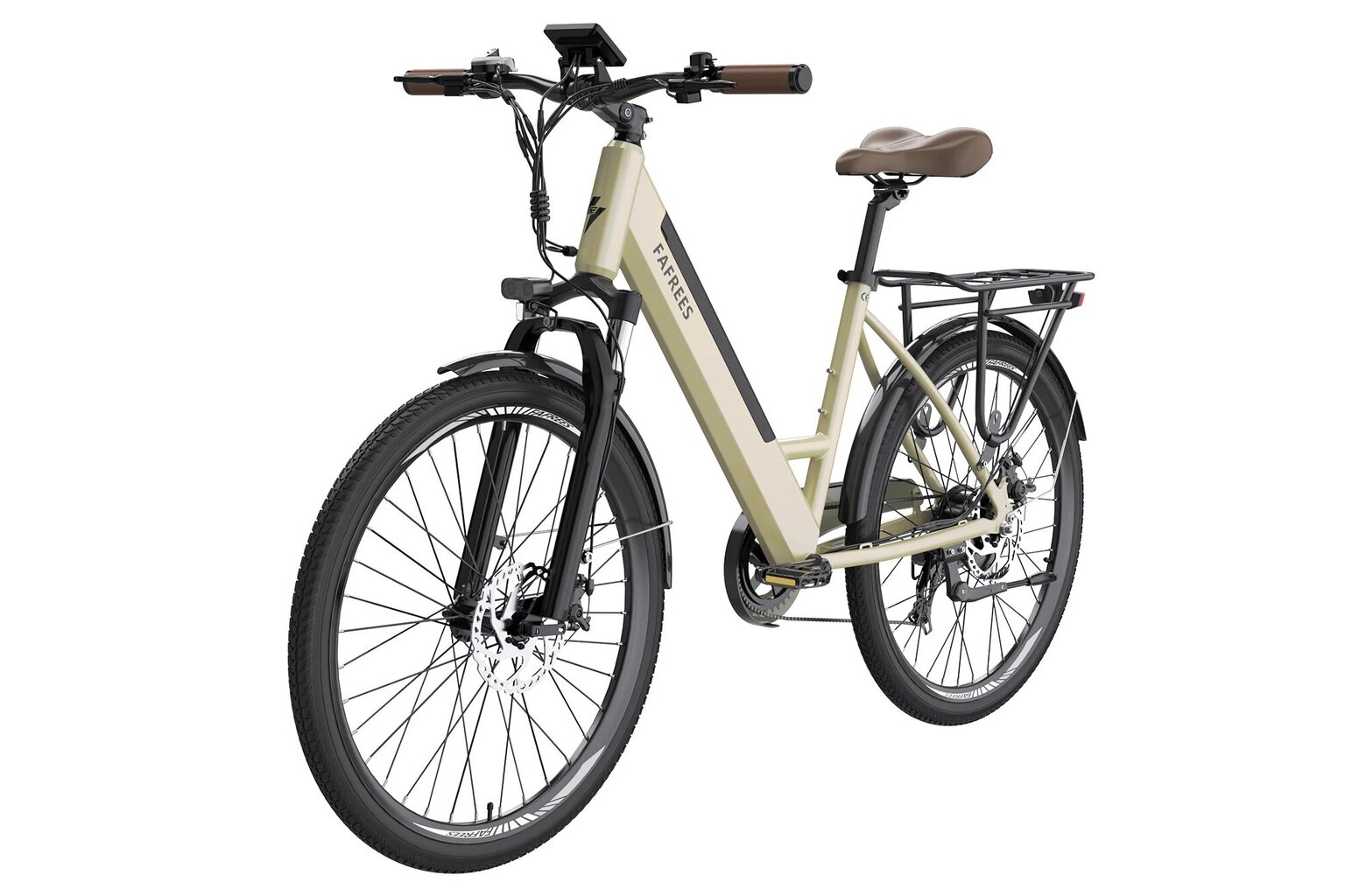Elektrinis dviratis Fafrees F26 Pro 26", geltonas kaina ir informacija | Elektriniai dviračiai | pigu.lt