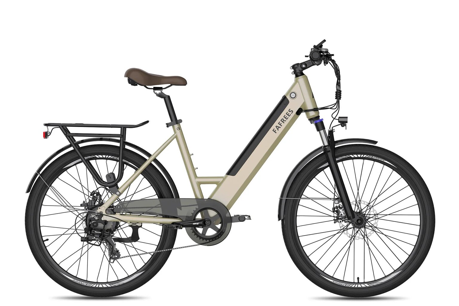 Elektrinis dviratis Fafrees F26 Pro 26", geltonas kaina ir informacija | Elektriniai dviračiai | pigu.lt