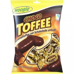 Конфеты шоколадные Woogie Toffee caramel with chocolate, 250 г цена и информация | Сладости | pigu.lt