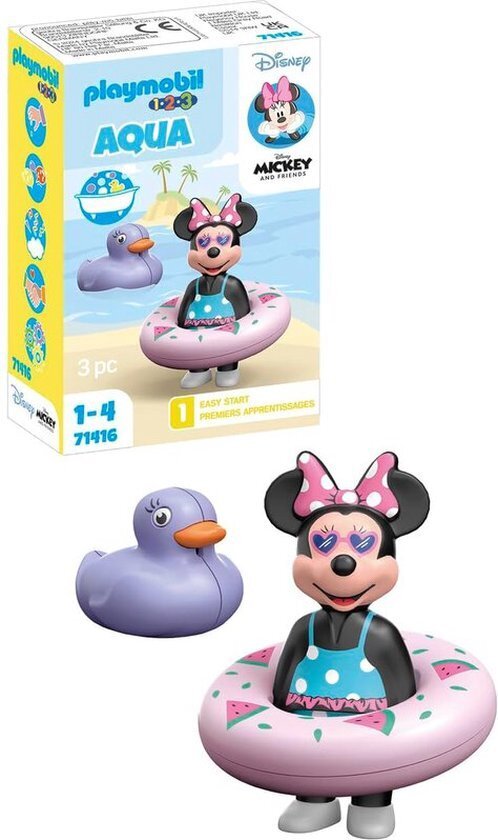 71416 PLAYMOBIL® 1.2.3 & Disney: Minnie's Beach Trip, vandens žaislai kaina ir informacija | Konstruktoriai ir kaladėlės | pigu.lt