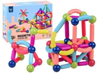 Магнитный конструктор/блоки 64 шт. цена и информация | Развивающие игрушки | pigu.lt